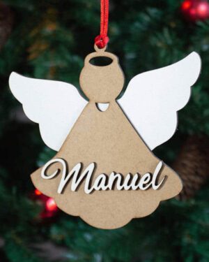 Ángel para árbol de Navidad con nombre