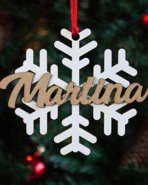 Bola de Navidad con forma de copo de nieve