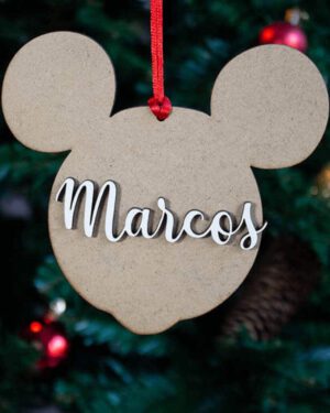 Bola de Navidad con silueta Mickey o Minnie