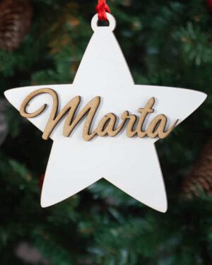 Estrella de Navidad con nombre