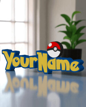 Cartel Pokémon personalizado con nombre