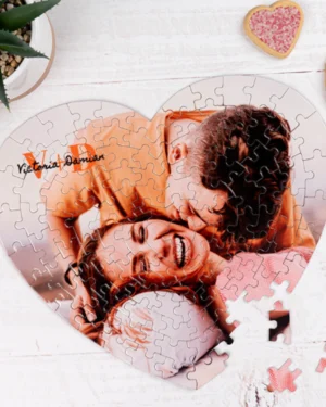 Puzzle personalizado con foto en forma de corazón